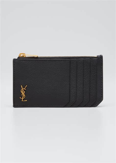 ysl men's card holder|YSL zipped card holder.